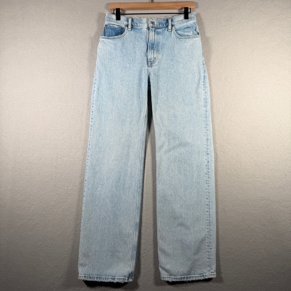 Abercrombie & Fitch The 90s Relaxed Jean High Rise Light Wash 27/4R 155D1041